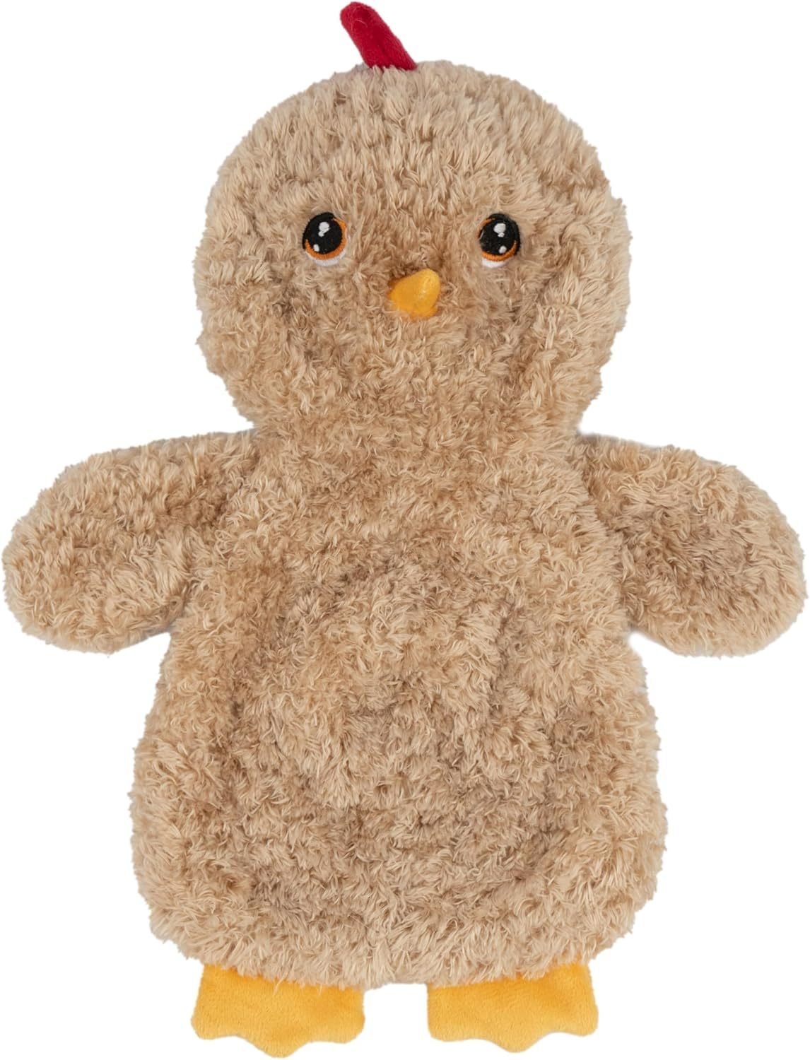 Pet Supplies Interactive Squeaky Dog Chew Toy, Crinkle Chicken (Brown)