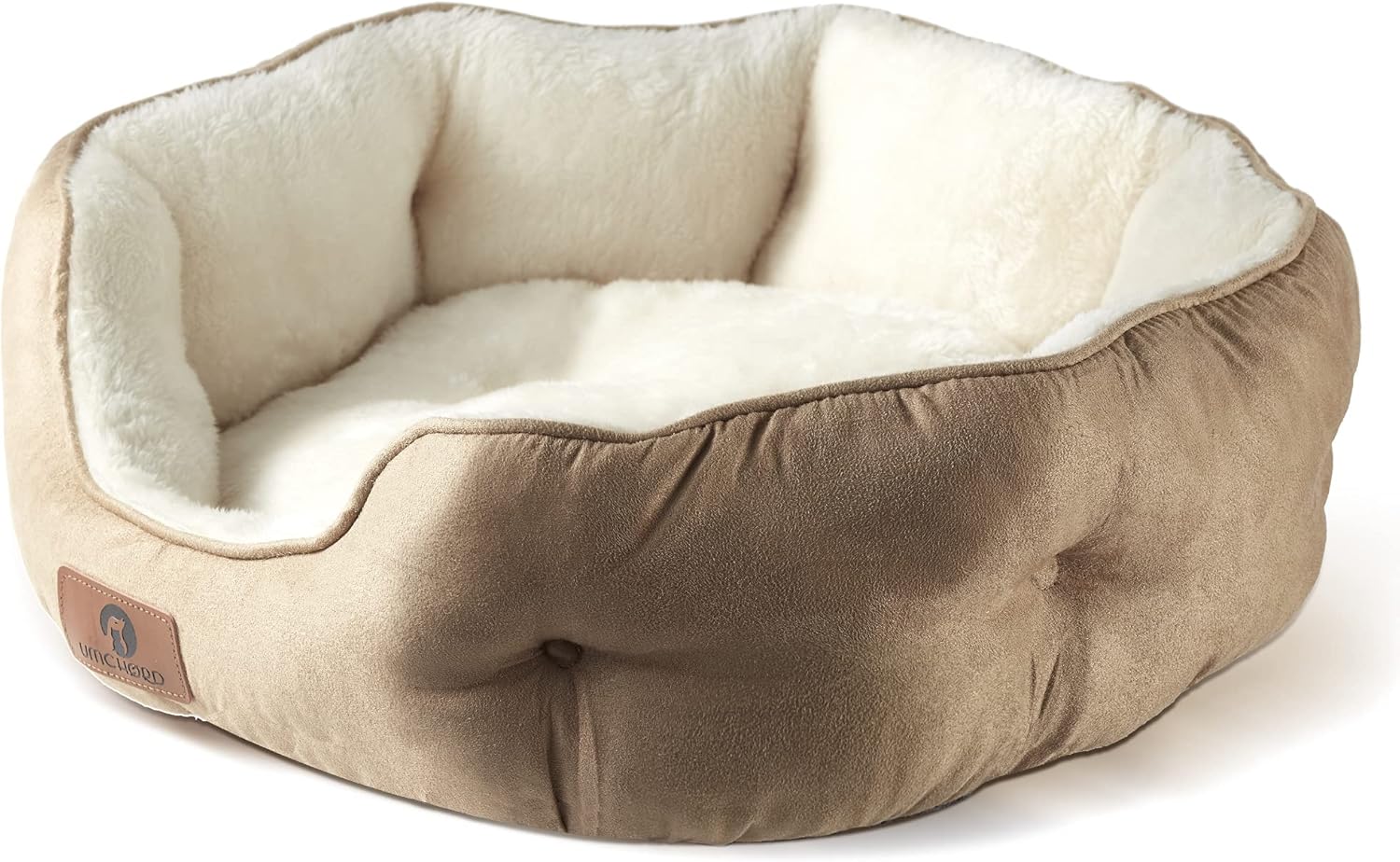 Small Dog Bed for Small Dogs, Cat Beds for Indoor Cats, Pet Bed for Puppy and Kitty, Extra Soft & Machine Washable with Anti-Slip & Water-Resistant Oxford Bottom, Grey, 20 inches