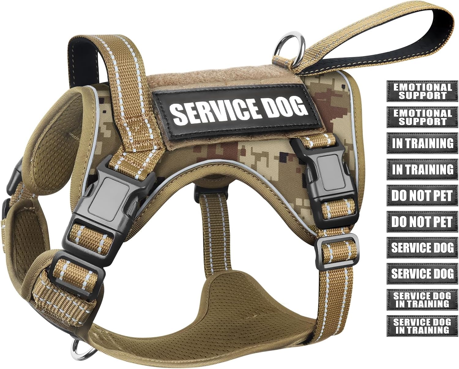 Tactical Dog Harness with Handle for Medium Large Dogs