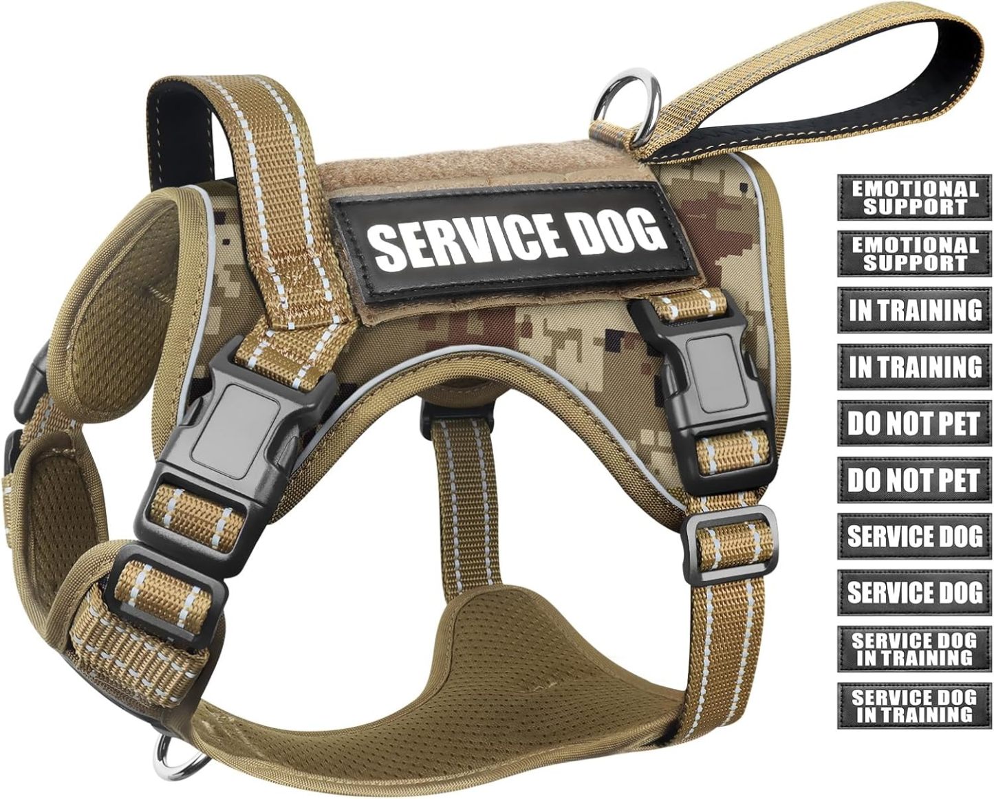 Tactical Dog Harness with Handle for Medium Large Dogs