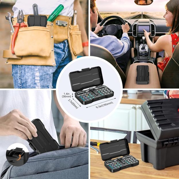 SEESE 24 in 1 Magnetic Screwdriver Set,DIY Ratchet Screwdriver Set,Detachable Assembly T Handle,Portable Precision Repair Tool Kit for PC, Bicycle, Furniture, Electronics