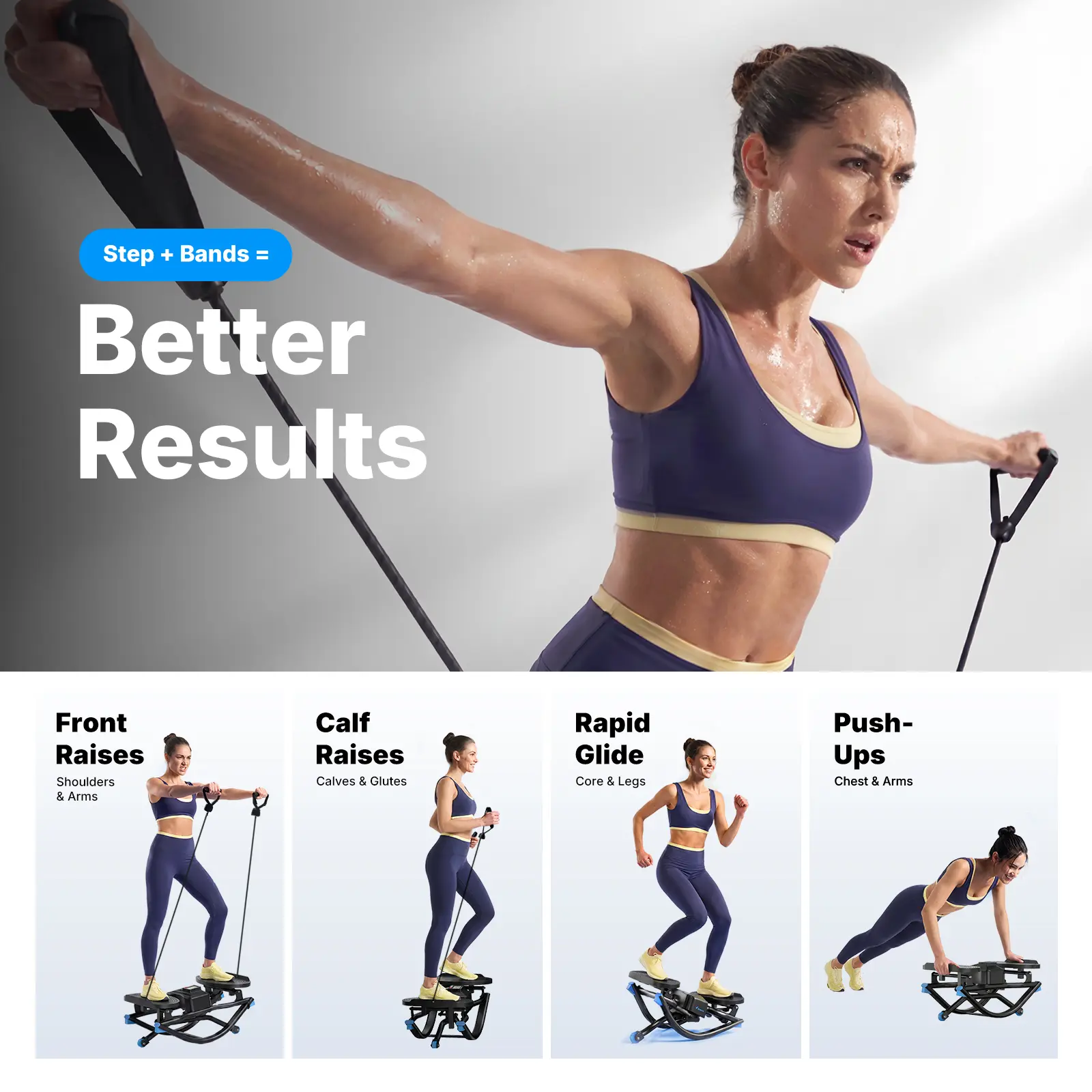  Rocking Stepper Ski Machine - 330 lbs Capacity