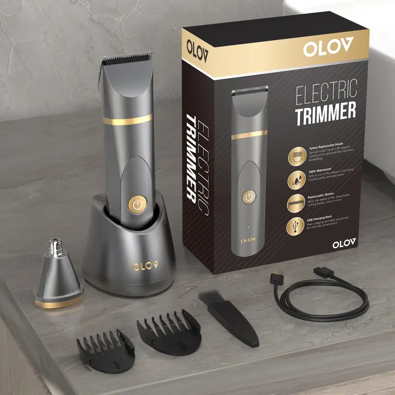 Body Hair Trimmer for Men, Ceramic, Waterproof💈