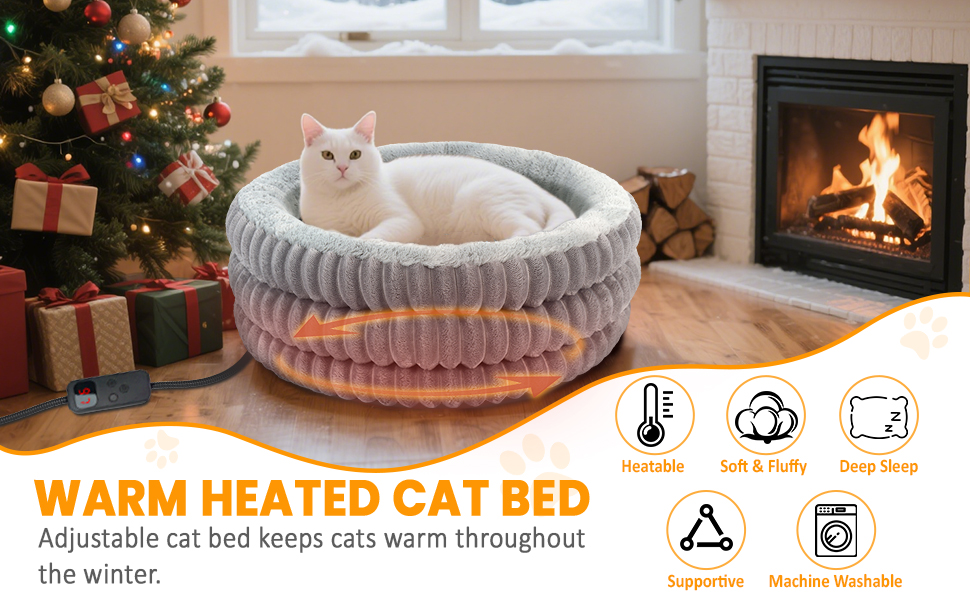 heated cat bed
