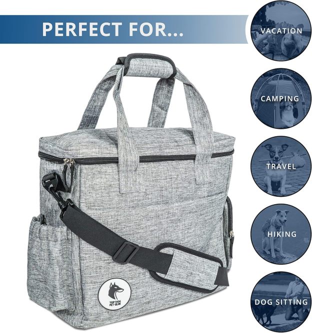 Approved Backpack with Foldable Bowls & Food Containers for Dogs 