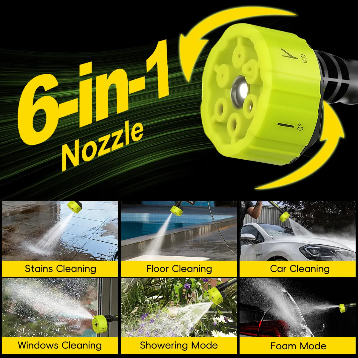 Portable Cordless Pressure Washer for Car, Home Cleaning and Garden Watering