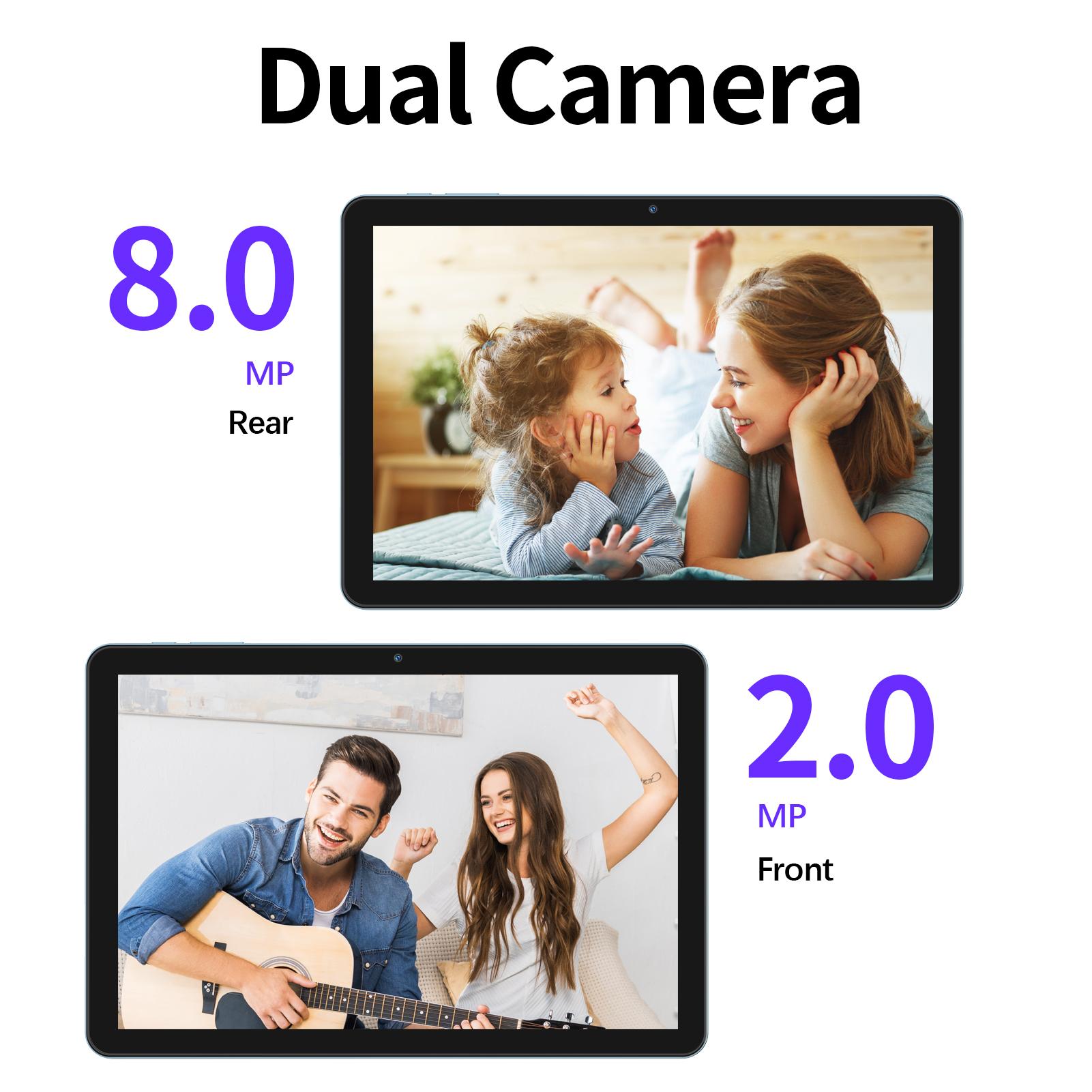 Back To School 10in LCD Touchscreen Tablet with 16GB(4+12) RAM, 64GB ROM, Android15, Portable Bluetooth Keyboard & Mouse Set, for Home Office, Gifts for Him,back to school,back to school haul