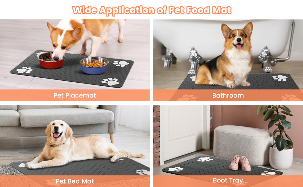 dog mat for food and water