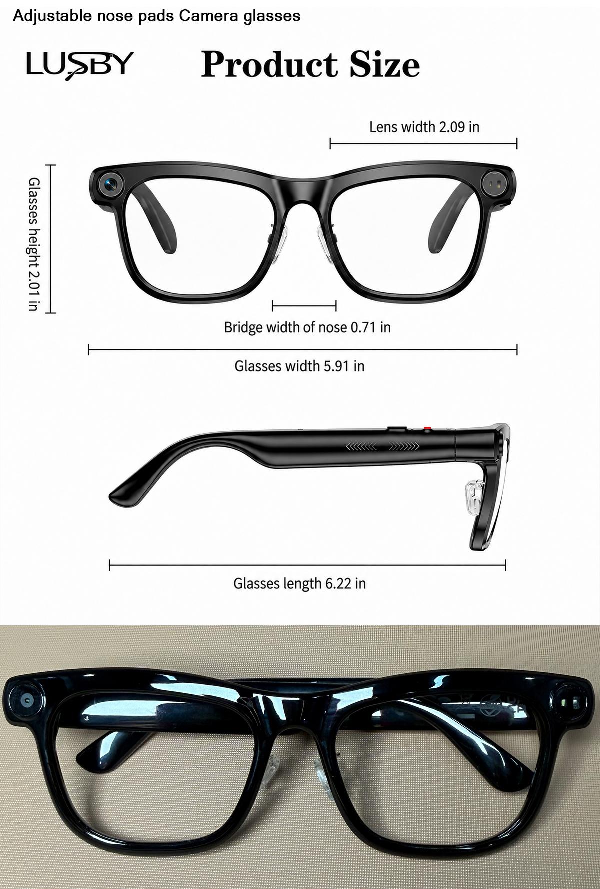 LUSBY Smart AI Camera Glasses