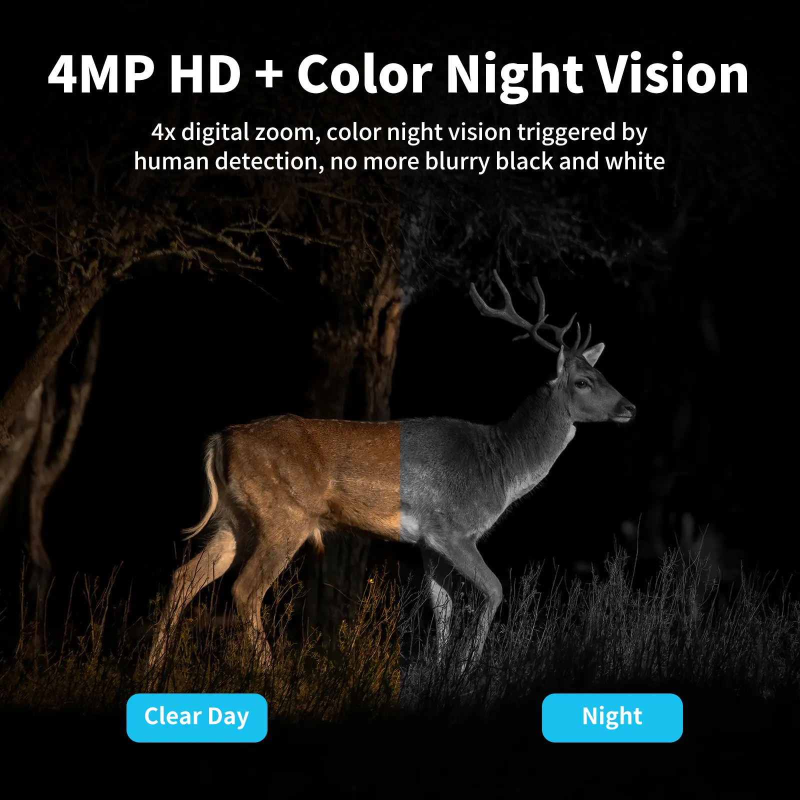 Solar 4G Security Camera 4MP Night Vision
