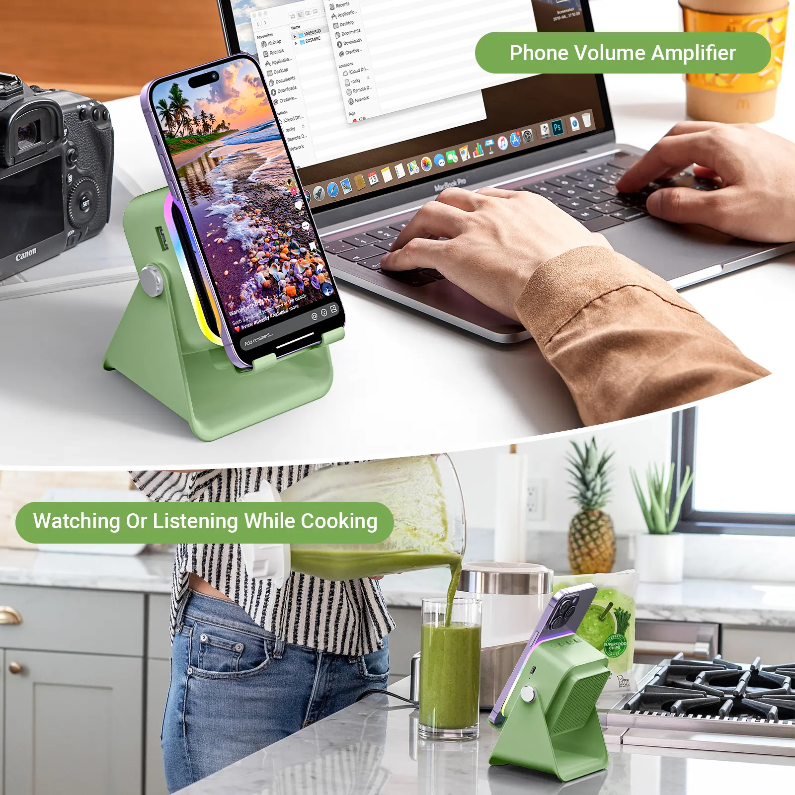 Wireless Induction Audio Speaker Stand with Power Bank