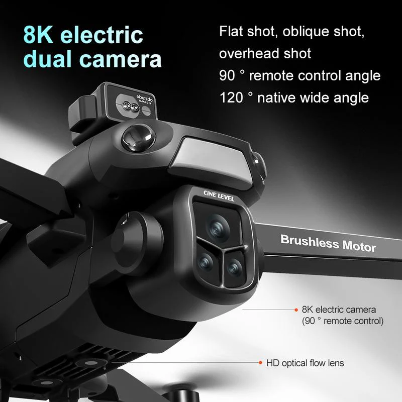 4K/8K Camera Drone for Adults Under 249g, Foldable GPS Quadcopter with Large Screen Remote Controller, Auto Return, Follow Me, Beginner-Friendly, 3 Batteries