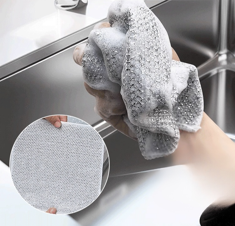 Nieprzywierające ściereczki do naczyń ze srebrnego drutu