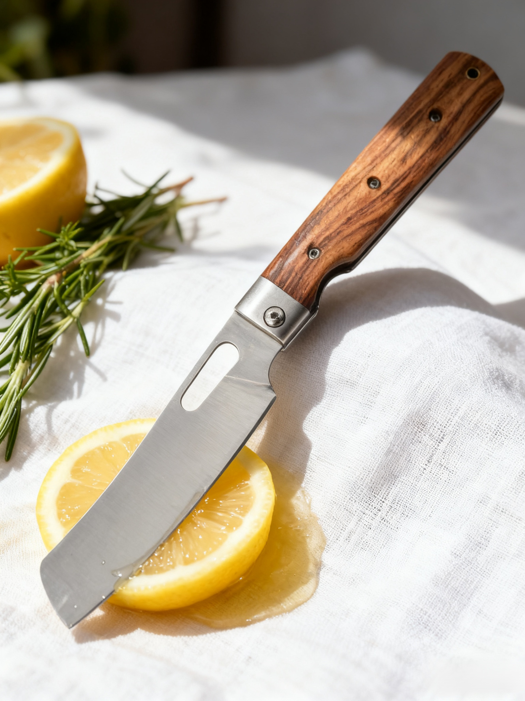 Nóż szefa kuchni ze stali nierdzewnej z drewnianą rączką