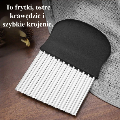 Nóż falisty ze stali nierdzewnej do krojenia warzyw.