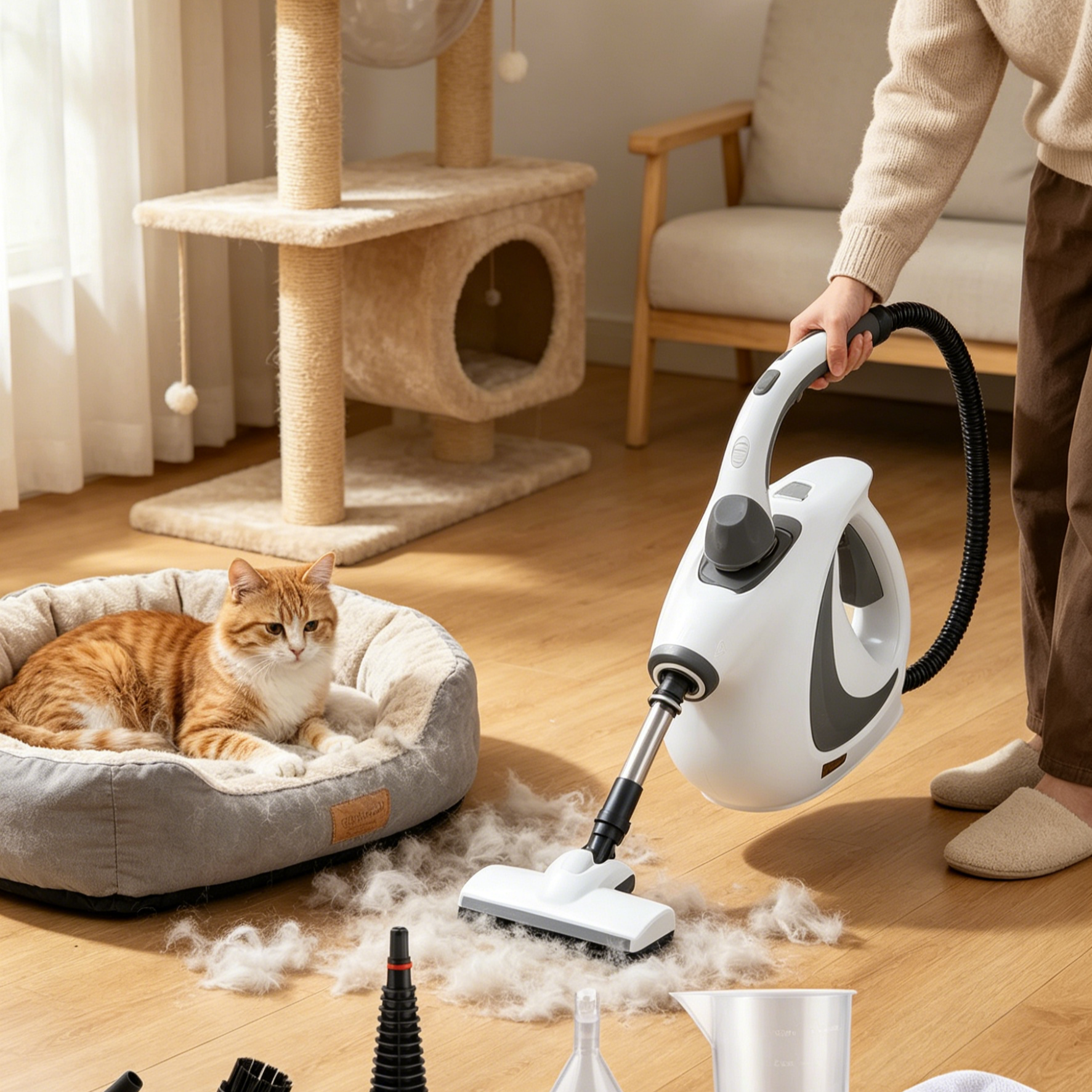 Multifunktionaler Hochdruck-Dampfreiniger mit 12-teiligem Zubehör-Set für Zuhause