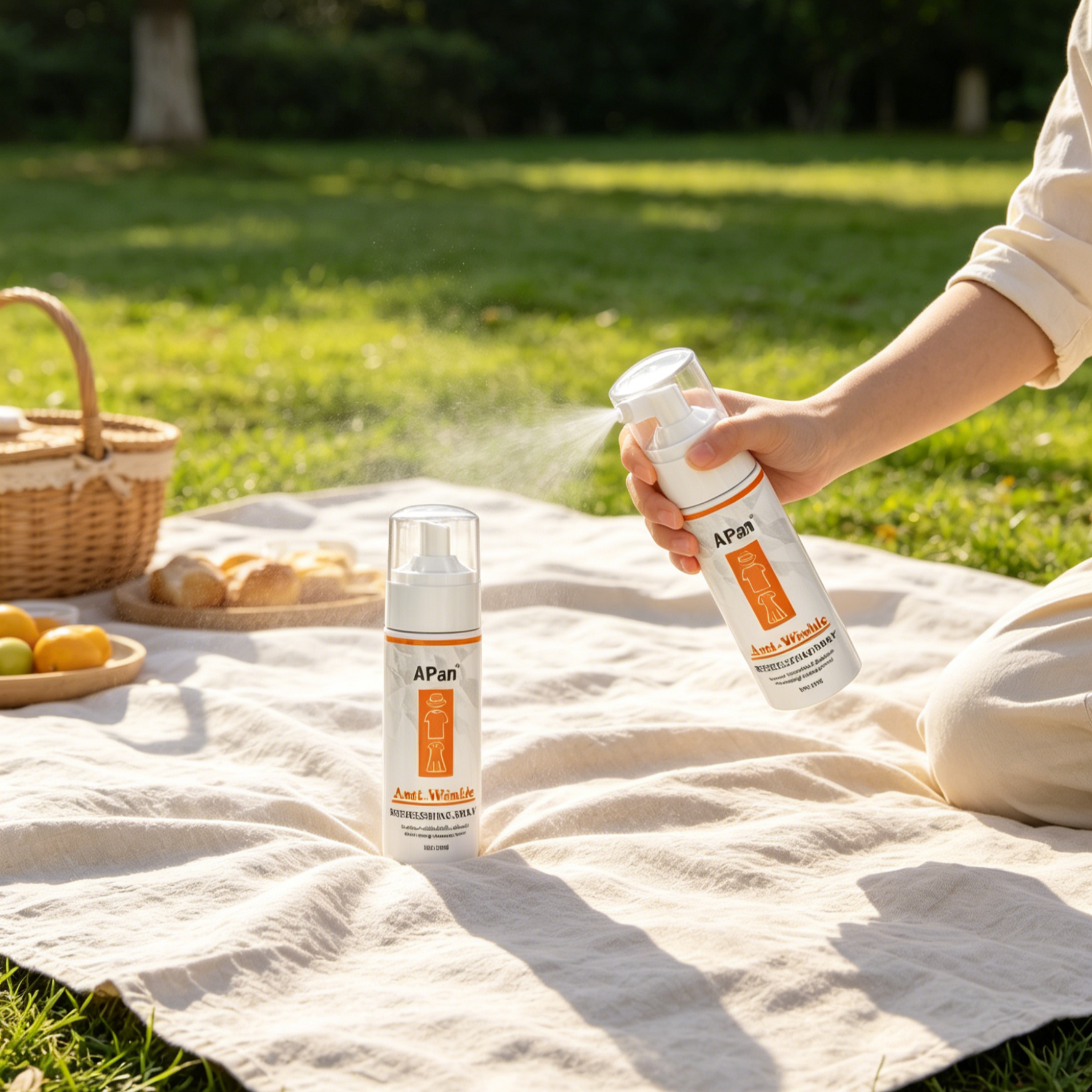 Sofort Anti-Falten Textilspray ohne Bügeln mit Premium-Duft (3 Sekunden Wirkung)