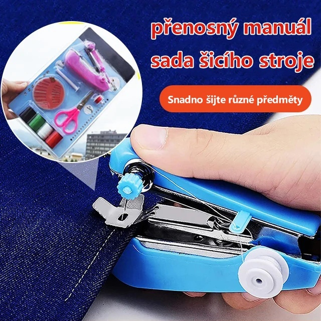 Sada pro ruční šití s přenosným strojem