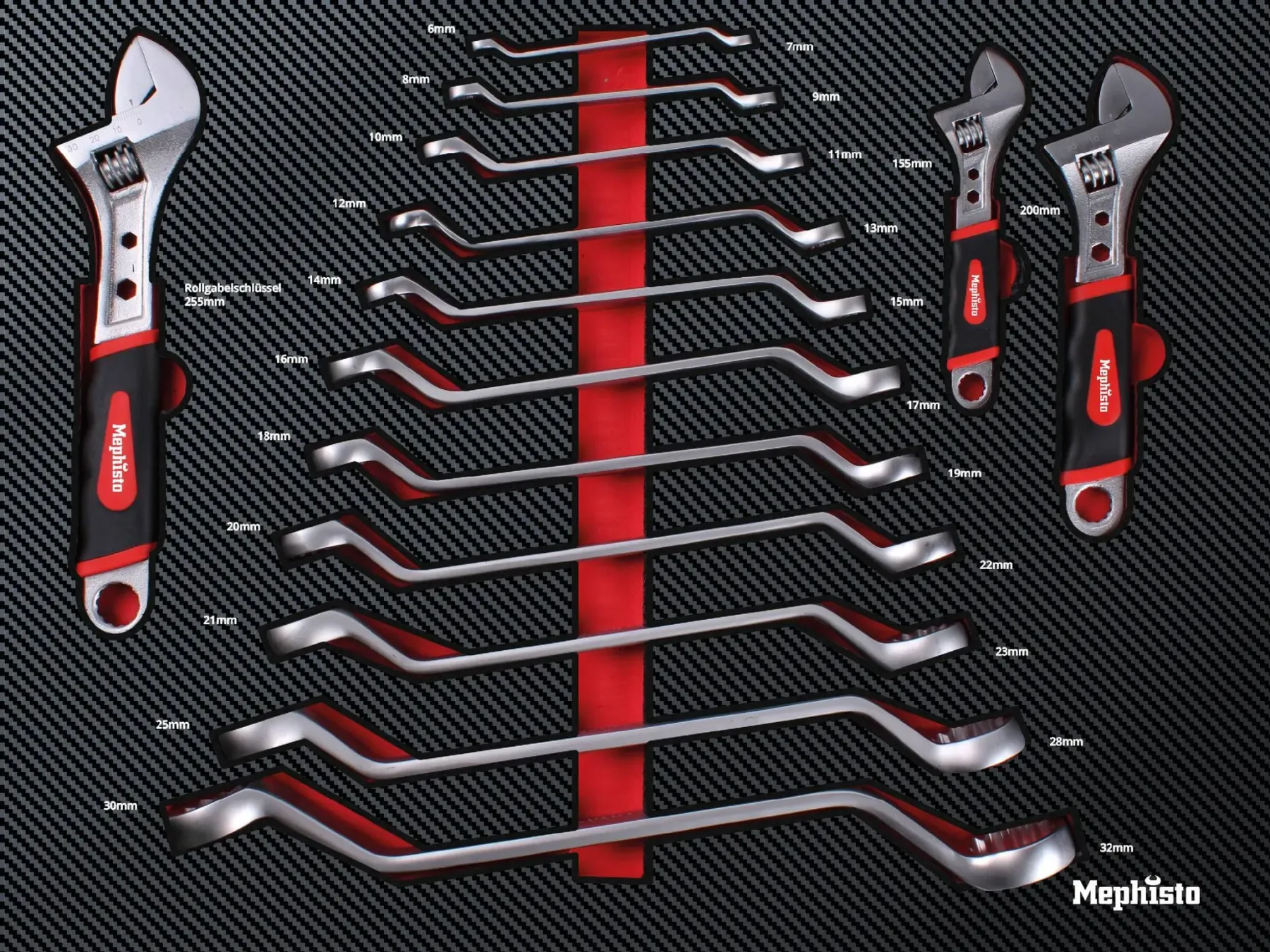 Mephisto Werkzeugwagen 7 Schubladen inkl. Rollgabelschlüssel