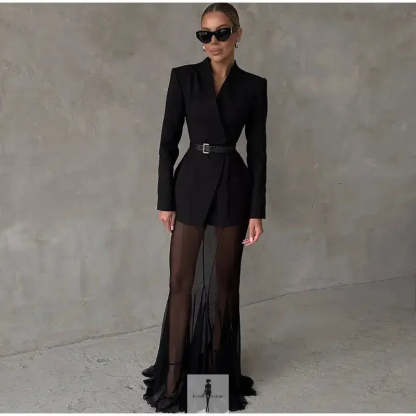 Elegant Blazer and Skirt Set