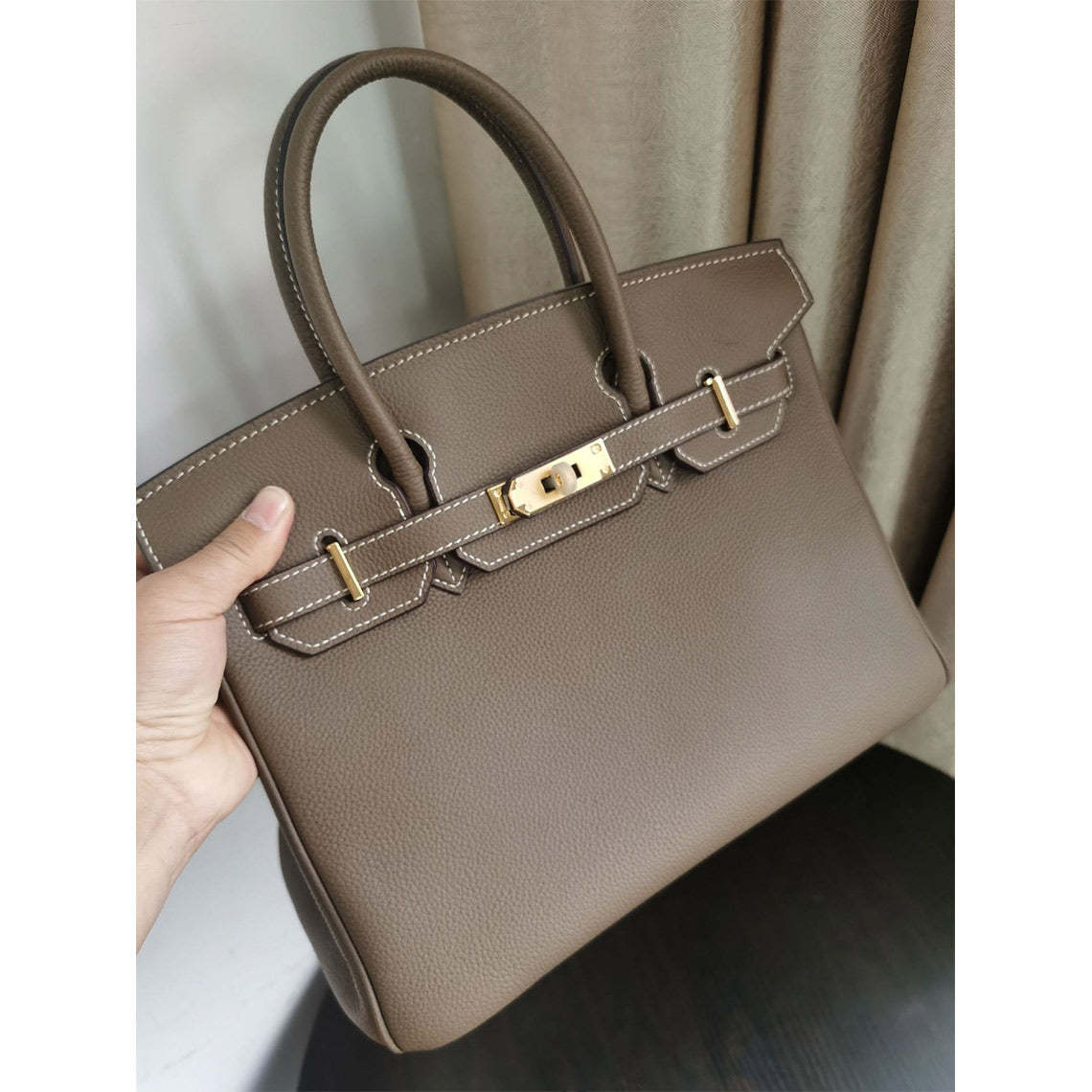 Top Grain Leather Inspired Birk Handbag