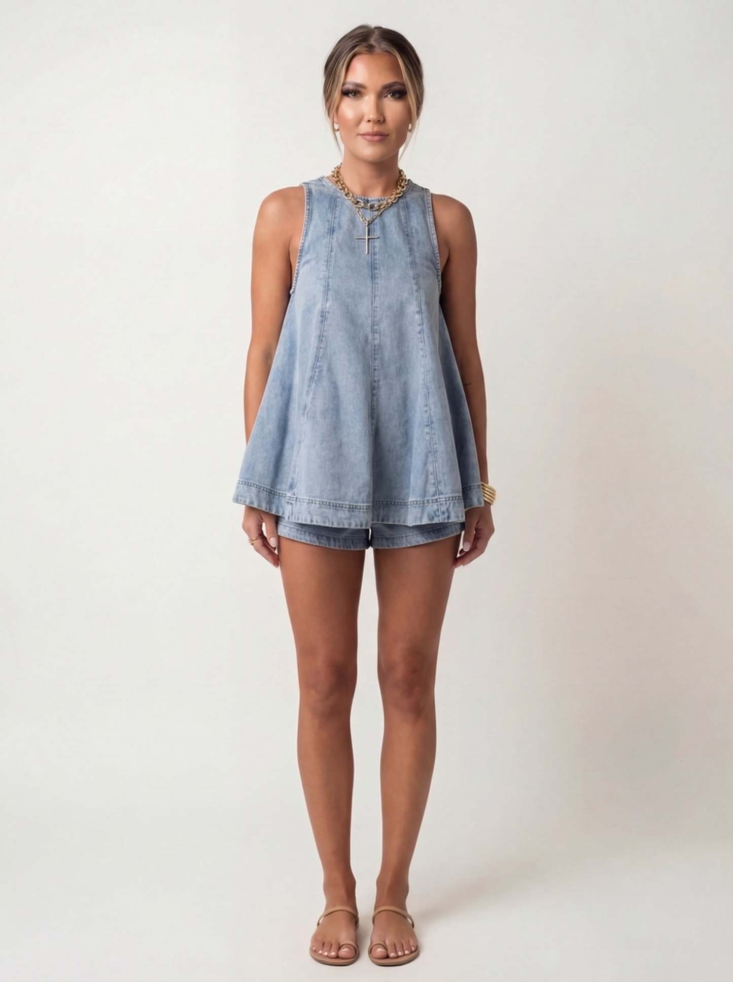 Set denim din două piese