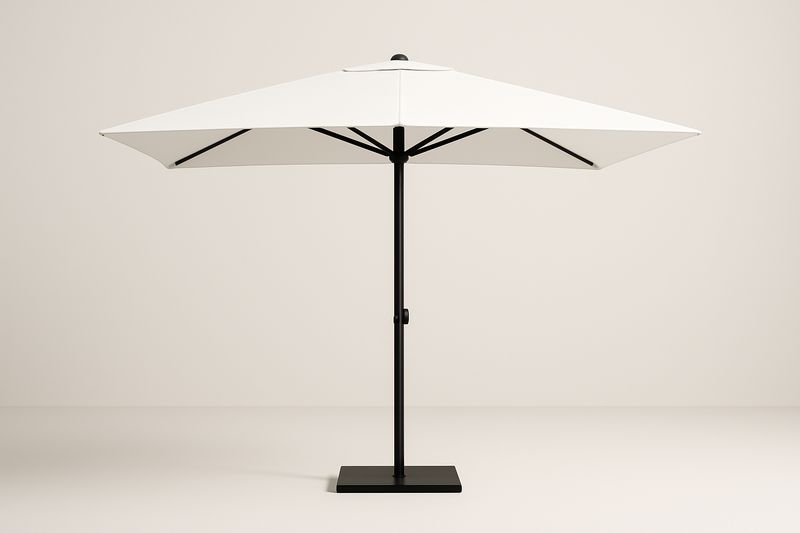 Gartenschirm Rechteckig 300x400 cm Aluminium Polyester Weiß