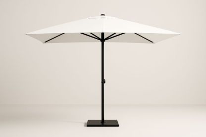 Gartenschirm Rechteckig 300x400 cm Aluminium Polyester Weiß