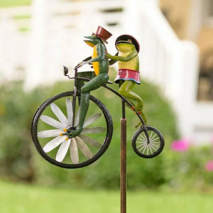 🐸Żaba rower ogród młyn wiatrowy
