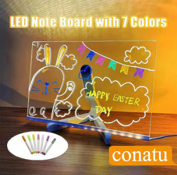 🎁 Kreatywna zapisywalna tablica LED z akrylu 🎨