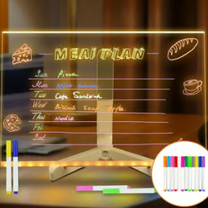 🎁 Kreatywna zapisywalna tablica LED z akrylu 🎨