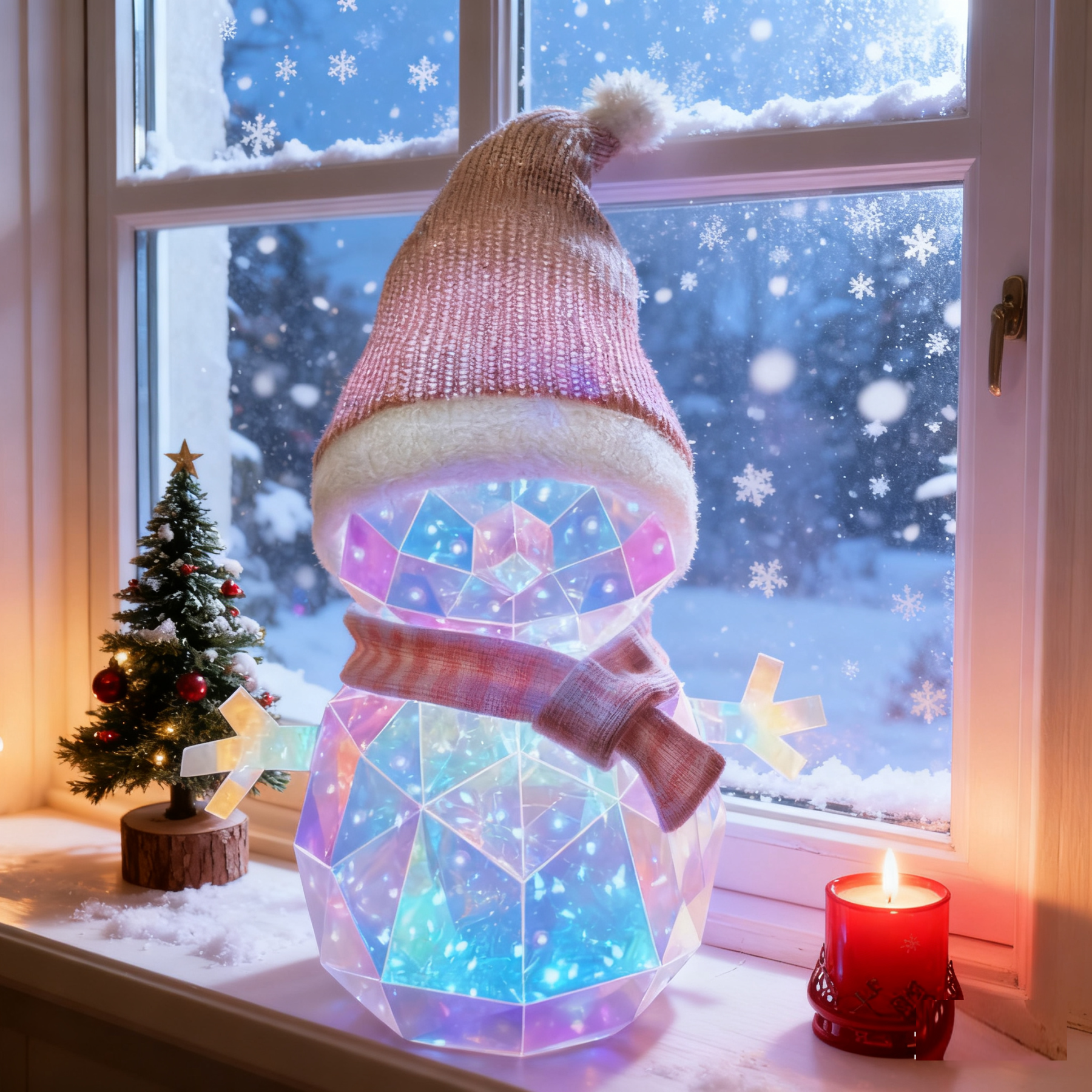 ⛄Świąteczny kolorowy bałwan