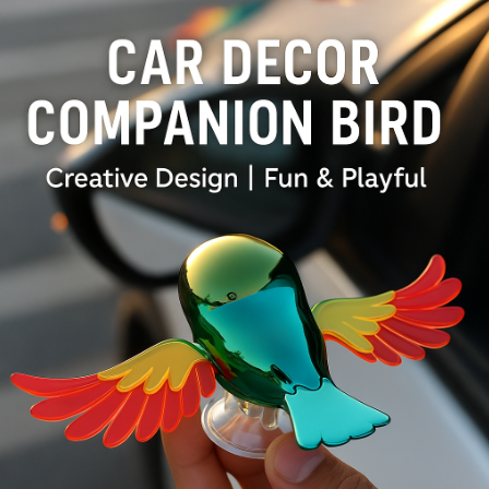 🐦 Dekoracja samochodowa z ptakiem towarzyszącym