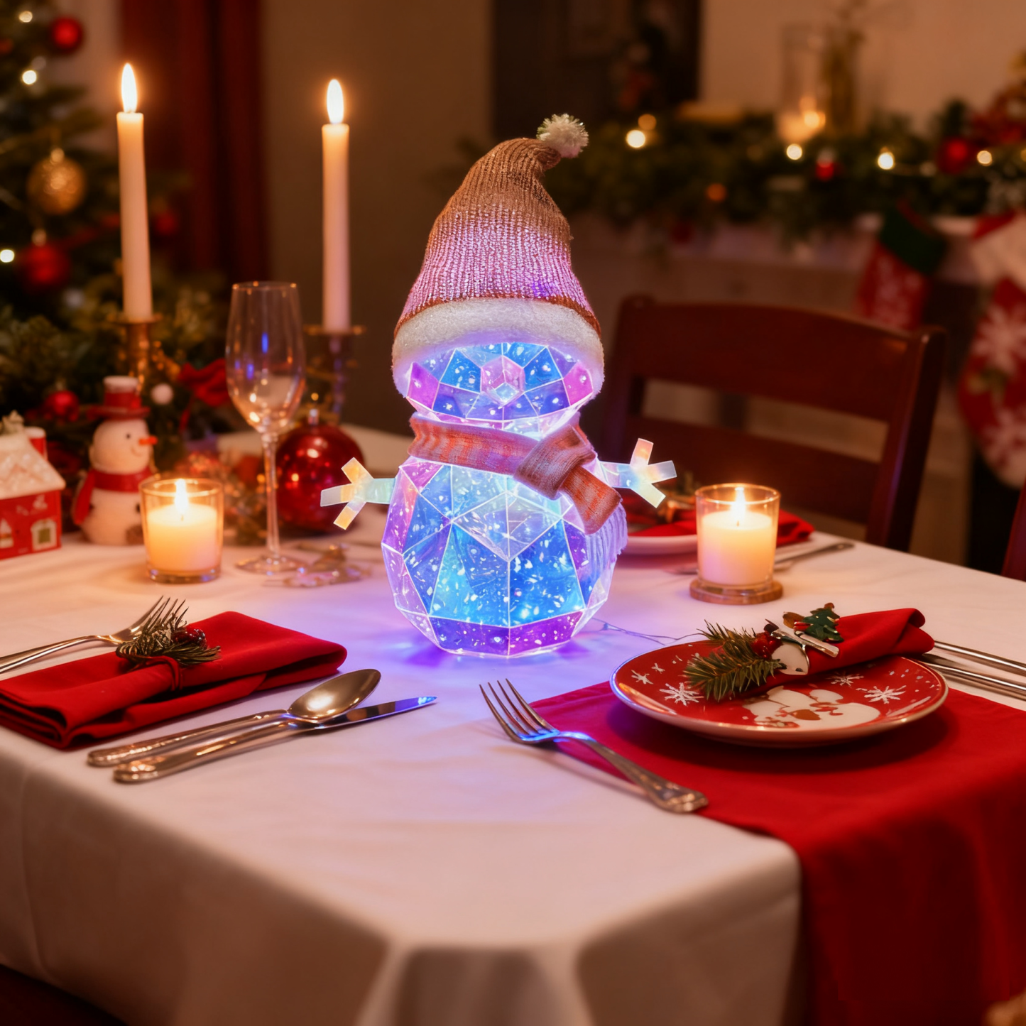 ⛄Świąteczny kolorowy bałwan