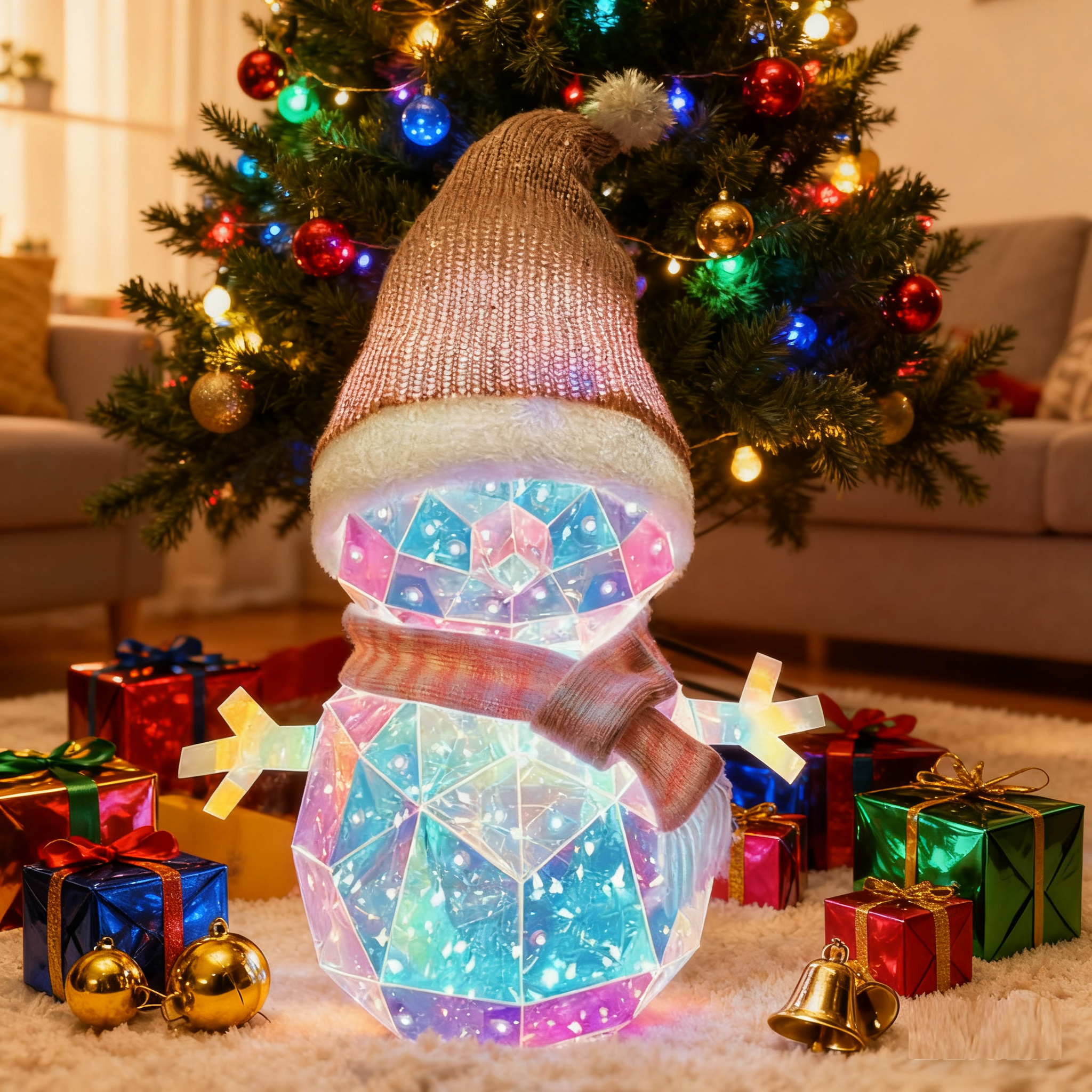 ⛄Świąteczny kolorowy bałwan