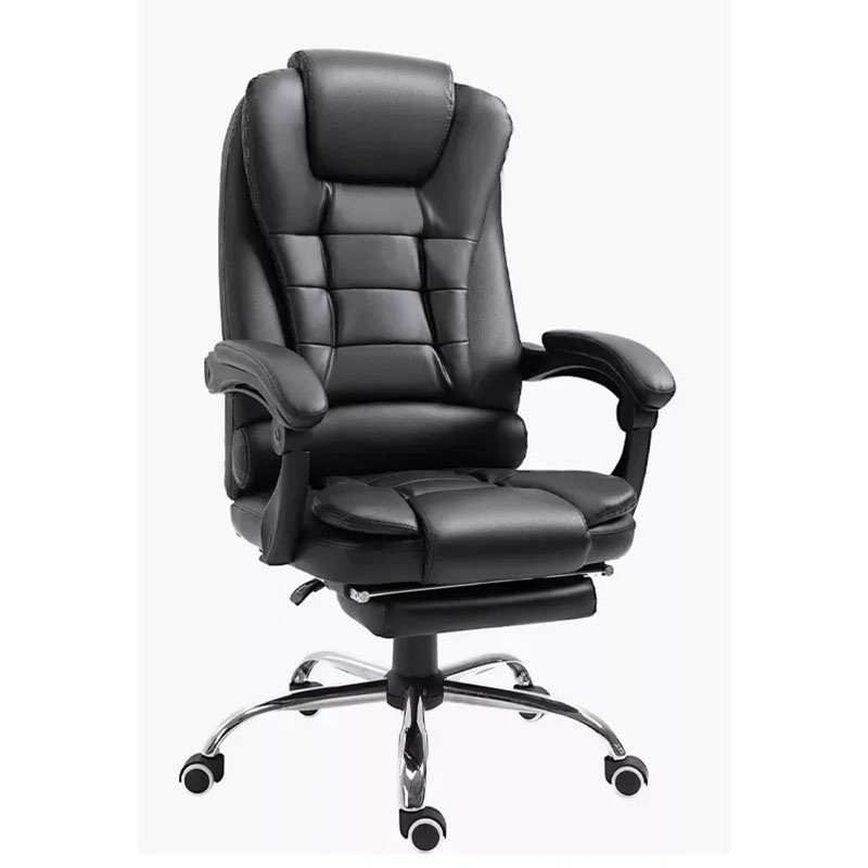 Silla de Escritorio Player One 1507 Ergonómica Negra con Tapizado de Cuero Sintético
