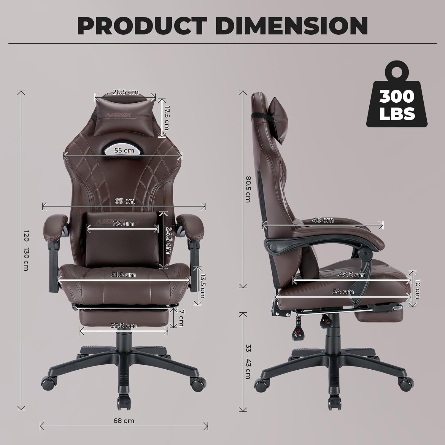 【Compra uno y llévate otro gratis】Silla para juegos con reposapiés y soporte lumbar de masaje