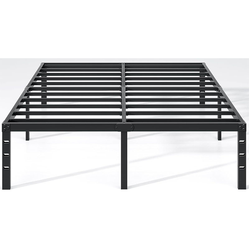 New Jeto Marco de cama de metal con espacio de almacenamiento debajo de la cama, plataforma sencilla y atmosférica, resistente y duradero, de 46 cm, tamaño individual