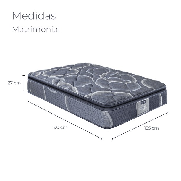 Colchon Matrimonial Restonic Ortopédico Ultra Confort Anti-Estrés + 2 Almohadas