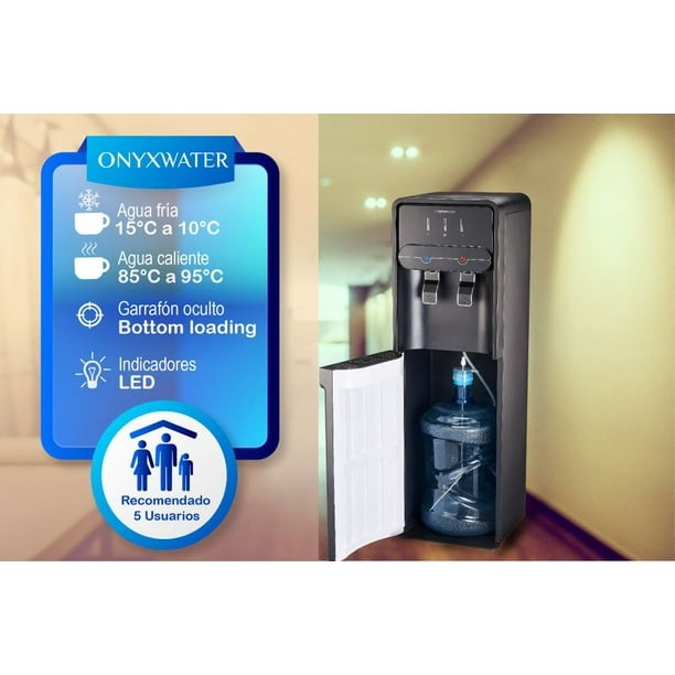 Dispensador Enfriador de Agua con Sistema de Carga Oculta Hypermark Home & Life Solutions Onyxwater HM0051W