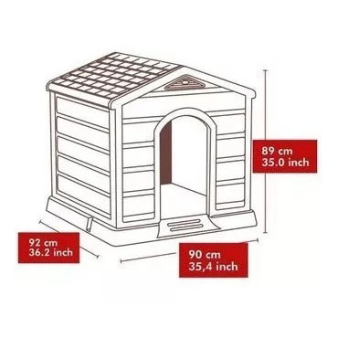Casa Para Perro Grande Térmica Exterior Protección Contra Calor, Frío, Lluvia 90x92x89 Cm