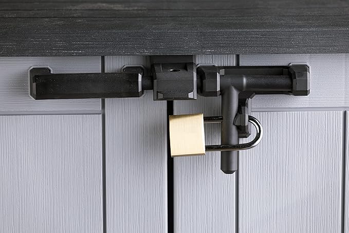 KETER Cobertizo de Almacenamiento Sio Prime, Color Grafito, 880 litros, Almacenamiento para Exterior, Cerradura