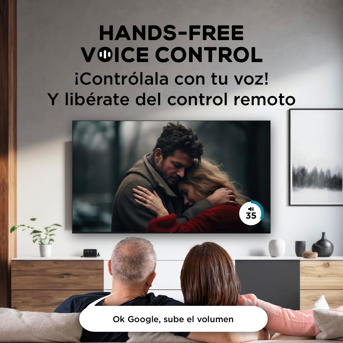TCL Smart TV Pantalla 55" 55Q650G Google TV QLED Compatible con Alexa