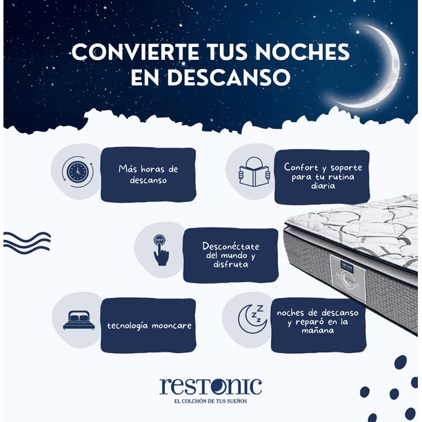 Colchon Matrimonial Restonic Ortopédico Confort