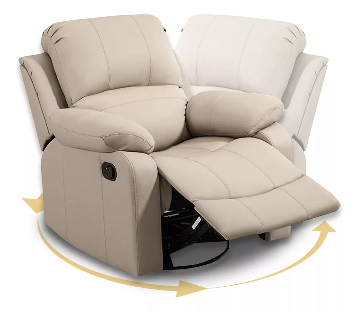Sillón Sofá Mecedor Giratorio Reclinable Reposapiés