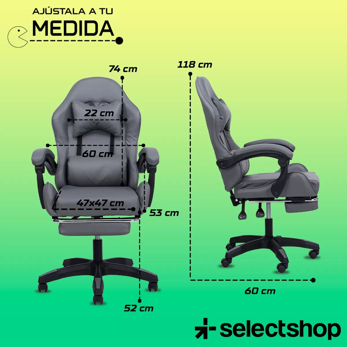 Silla Gamer Reclinable Giratoria Ergonómica Súper Cómoda