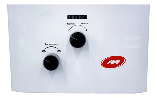 Calentador de agua a gas GN Mirage Flux 6L blanco