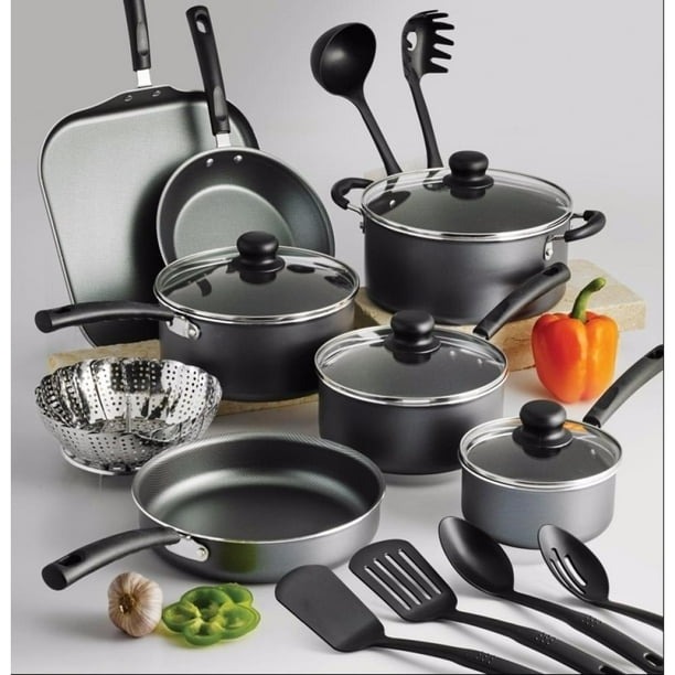 Batería de Cocina Tramontina 18 piezas Primaware Gris