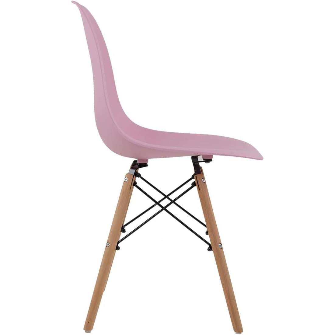 GAON. 4 Sillas Eames Modernas Minimalistas |Ergonómicas Ideales para Comedor Restaurantes y Cocinas (Negro.)