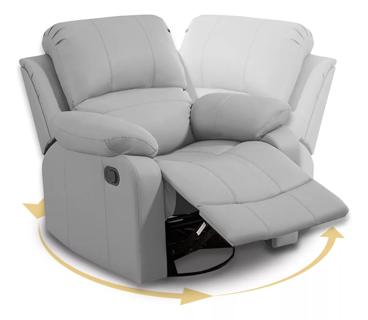 Sillón Sofá Mecedor Giratorio Reclinable Reposapiés
